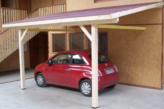 Carport en  bois/ REF: AM 3350BM pour  1 voiture de  10.86 m²