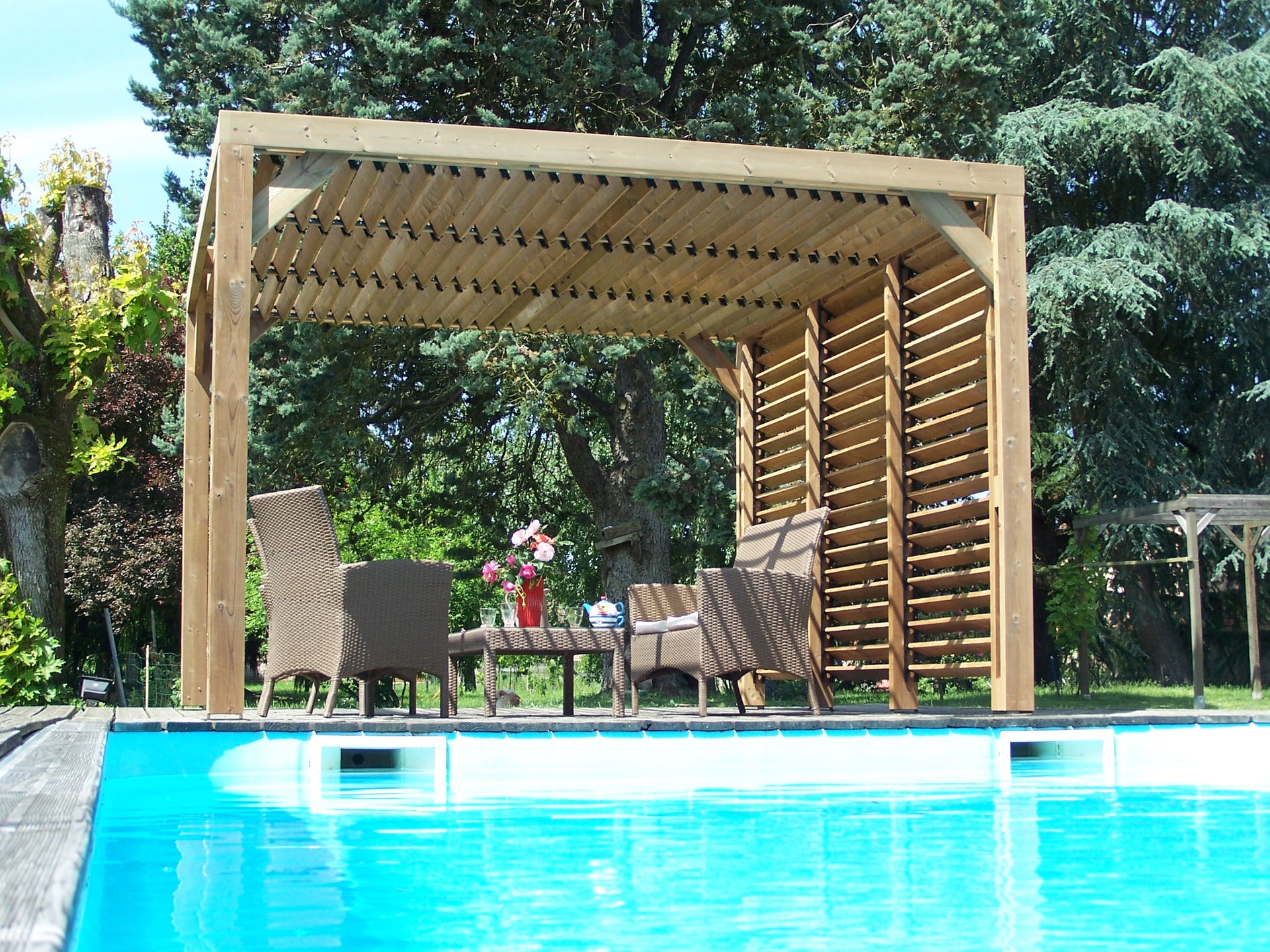 Pergola 9-37 de 10.67m² à + ventelles sur le toit + sur 1 côté