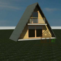 Chalet Bois /Tipi standard de 62m² avec sa terrasse + l’étage