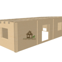 Chalet en Bois/Maison réalisée sur mesure de 111m² fabriquée en épicéa de 44/100/44mm à toit monopente