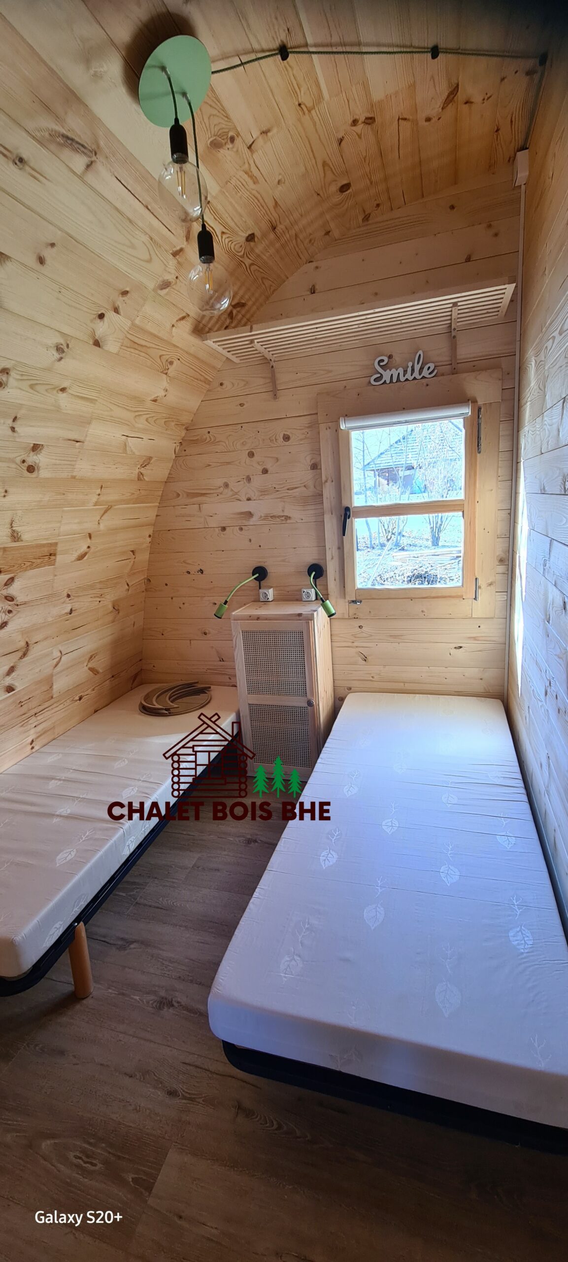 D Chalet Bois/Pod de 18m² (3X6m) fabriqué en épicéa de 44mm - Chalet Bois  BHE Abri de jardin /Pod de 18 m2 fabriqué en épicéa massif de 44 mm