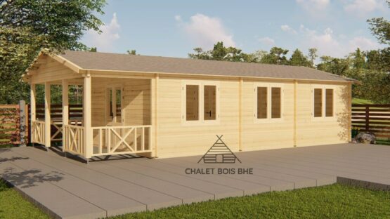 Chalet Glee en 44mm de 51m² avec sa terrasse