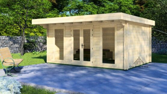 Chalet Créatif en 44mm de 17m² ( Bureau de jardin )