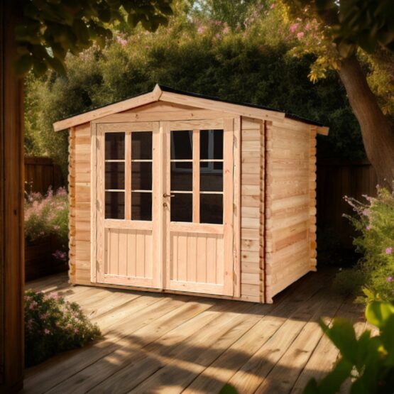 Abri DHA2421.02T-En Douglas-Madriers de 28mm- 2.35 x 2.13m-5.01m²🌳✨