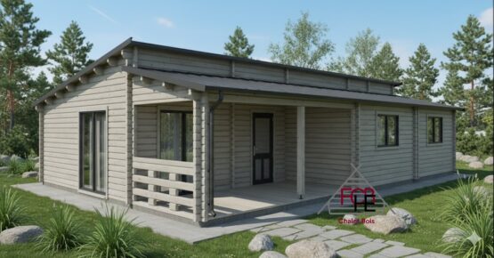 Chalet bois Ibérica T3 73m² habitable🏡 (68mm)