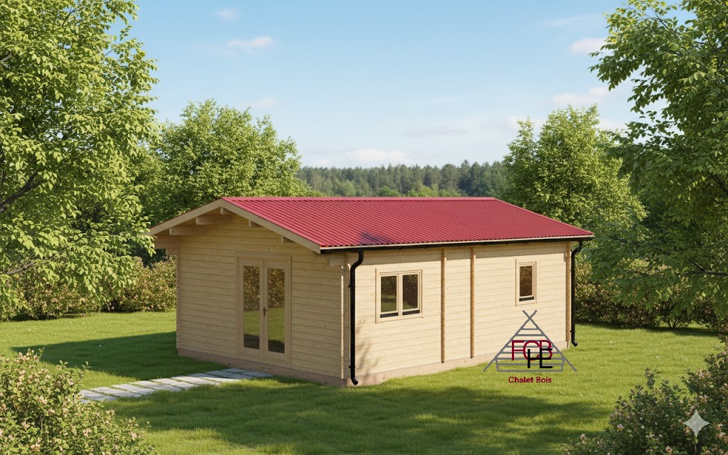 Chalet bois N°37861- 32 m² habitable – Idéal petite habitation secondaire ou gîte 🏡