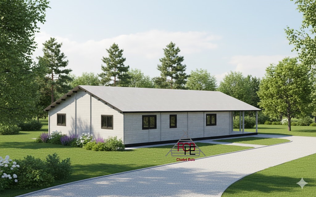 Chalet bois N°38137 – 121 m² habitables – Un projet pour habitation principale sur mesure 🏡