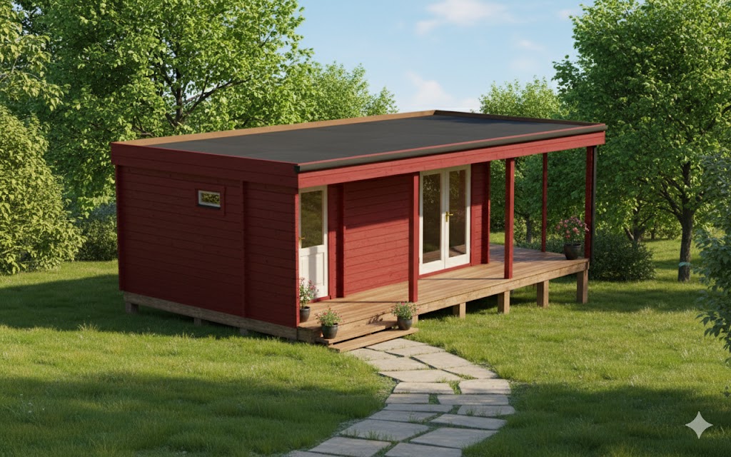 Chalet bois N°38386- 16 m² habitable  – Idéal studio , pool House 🏡