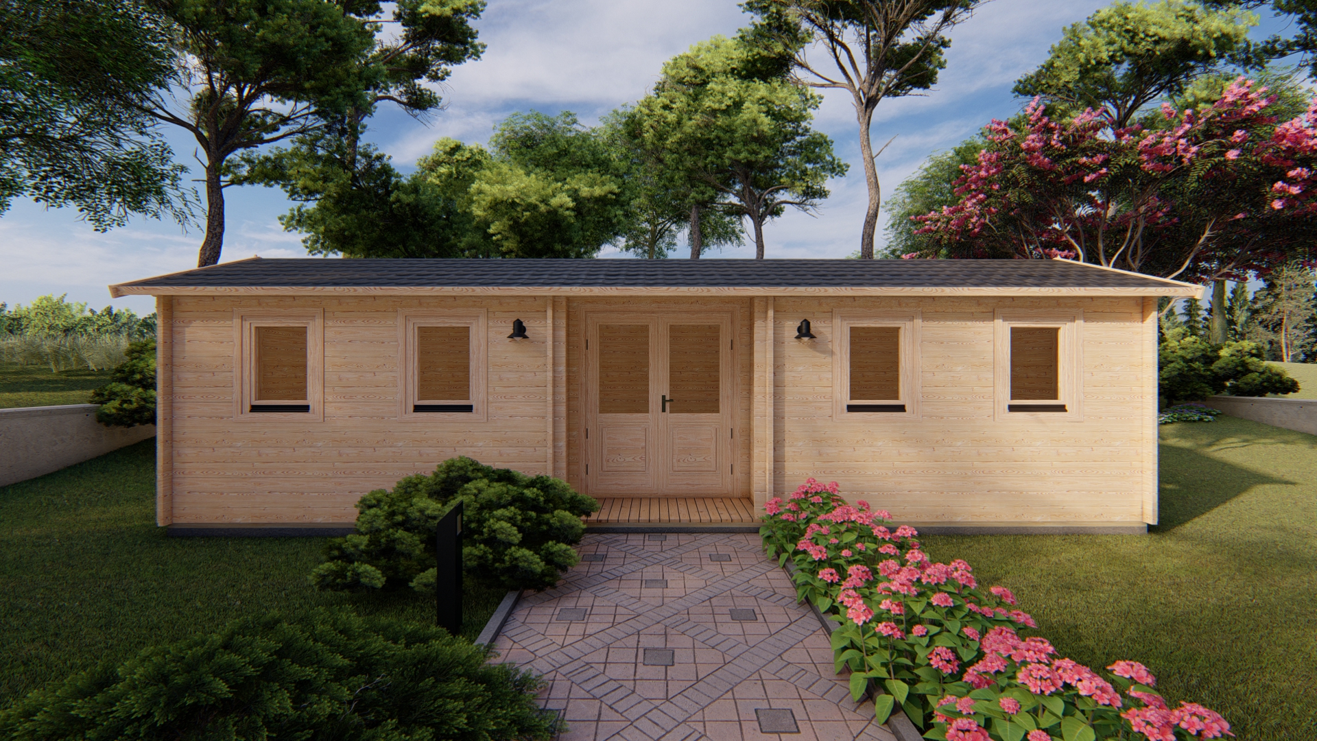 Chalet bois Helmand  21m² habitables 🏡 (44mm)