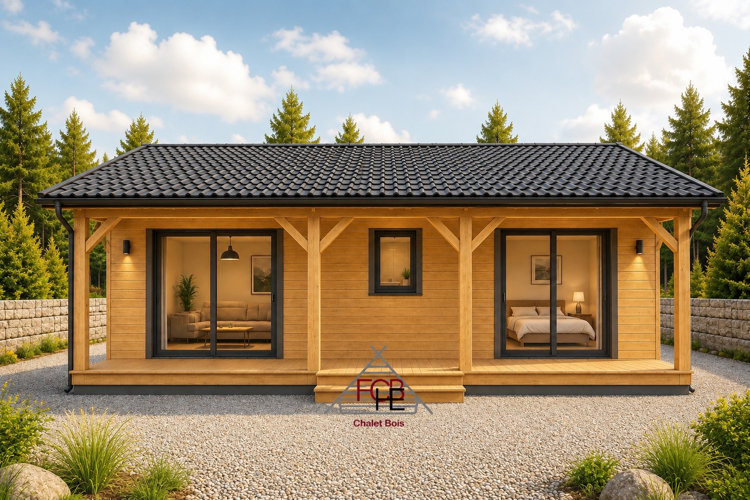 Chalet N°061025-En 44/100/44 / 57m² habitable –1 chambre 🏡