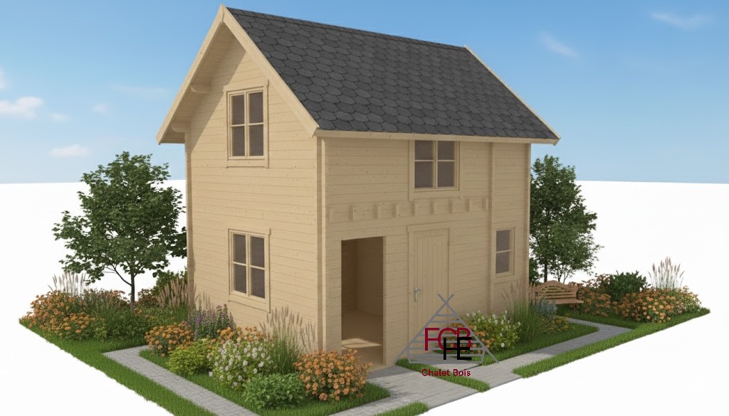 Chalet bois N°061125- 40m² habitable – Idéal petite habitation secondaire ou gîte 🏡