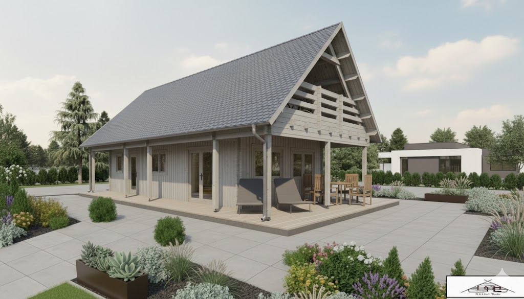 Chalet bois N°220725 de 92m² habitable🏡 Bardage vertical