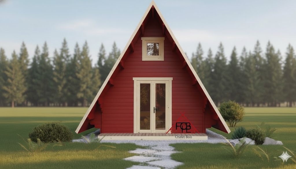 Chalet bois Tipi Standard Cairo – 29 m² + mezzanine 9 m² ( couverture en bitumé)