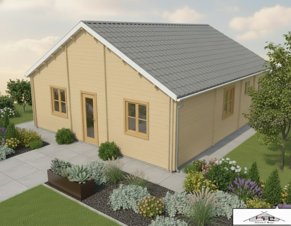 Chalet bois N°141025  113m² habitable🏡 3 chambres