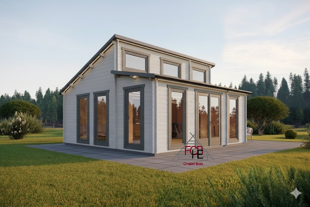Chalet bois Bora 33m² 🏡 (44 mm)