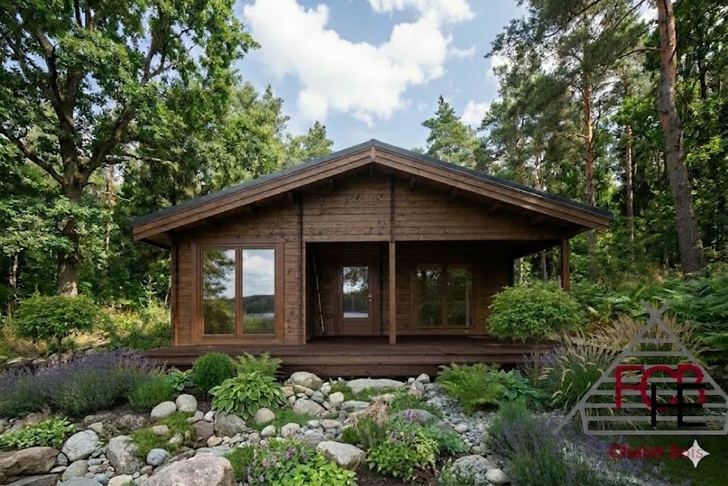 Chalet N°051125 à usage de gîte  45m²+ sa terrasse🏡 68mm / 1 chambre