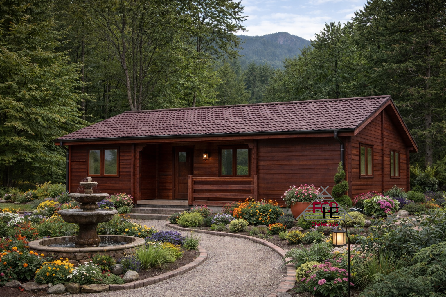 Chalet N°141125  de  72m² avec sa terrasse en  44/100/44mm / 2 chambres 🏡