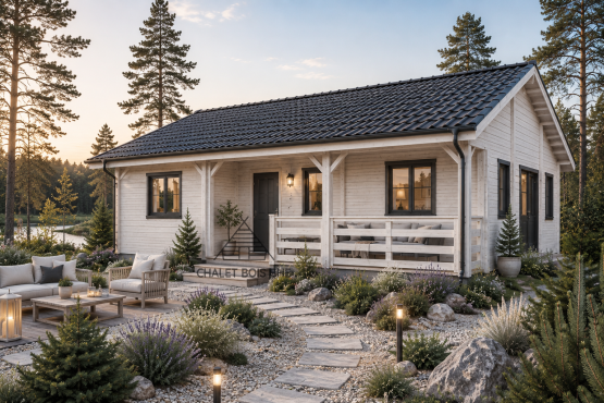 Chalet N°141125  de  72m² avec sa terrasse en  44/100/44mm / 2 chambres 🏡