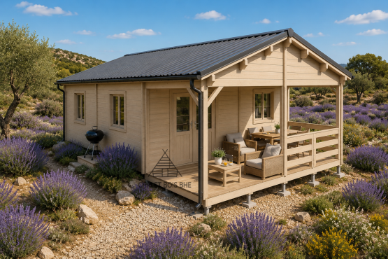 Chalet N°151025 – 47 m² 🏡 En 68 mm / A usage de gîte