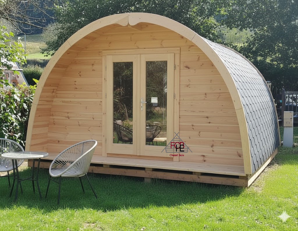 Chalet bois Pod Standard  – 16m² ( couverture en bitumé)