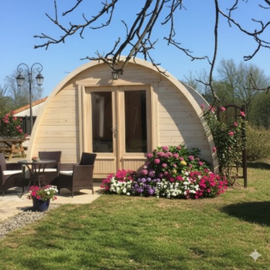 Chalet bois Pod Standard  – 24m² ( couverture en bitumé)