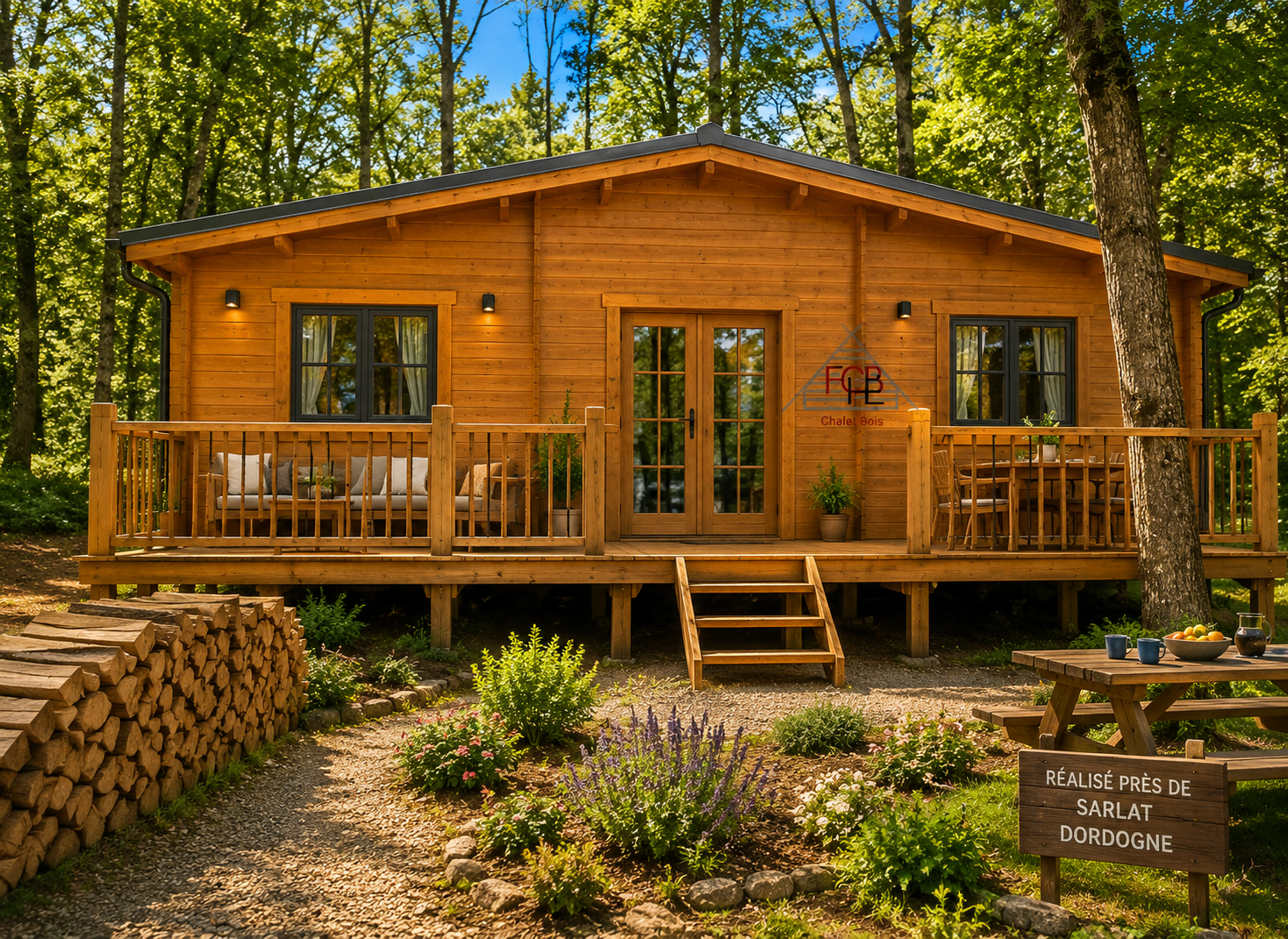 Chalet N°270524 –52m² – Réalisé pour un projet de gîte (44mm) 🏡