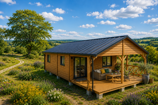 Chalet N°190922 – 78 m² avec sa terrasse 🏡 (68 mm) à usage de gîte