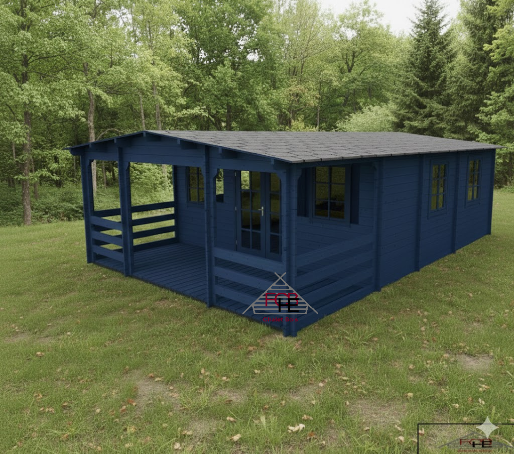 Chalet N°080126 – 51m²avec la terrasse – Réalisé pour un projet de gîte (44mm) 🏡