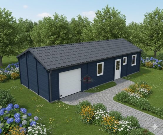 🏡 Chalet N°190124 avec garage – Madriers 68mm – 89m²- Isolation toit et plancher