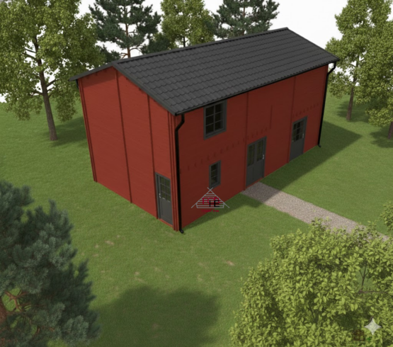 🏡 Chalet N°170524 avec Etage – Madriers 68/100/68mm  –135m² Habitable –  Isolation murs, toit et plancher