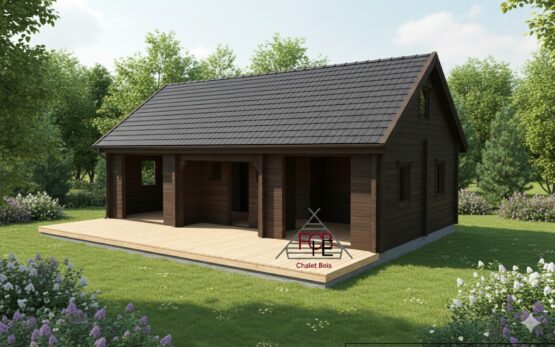 🏡 Chalet N°050124 – 65 m² avec isolation complète murs, toit et plancher en 44/100/44