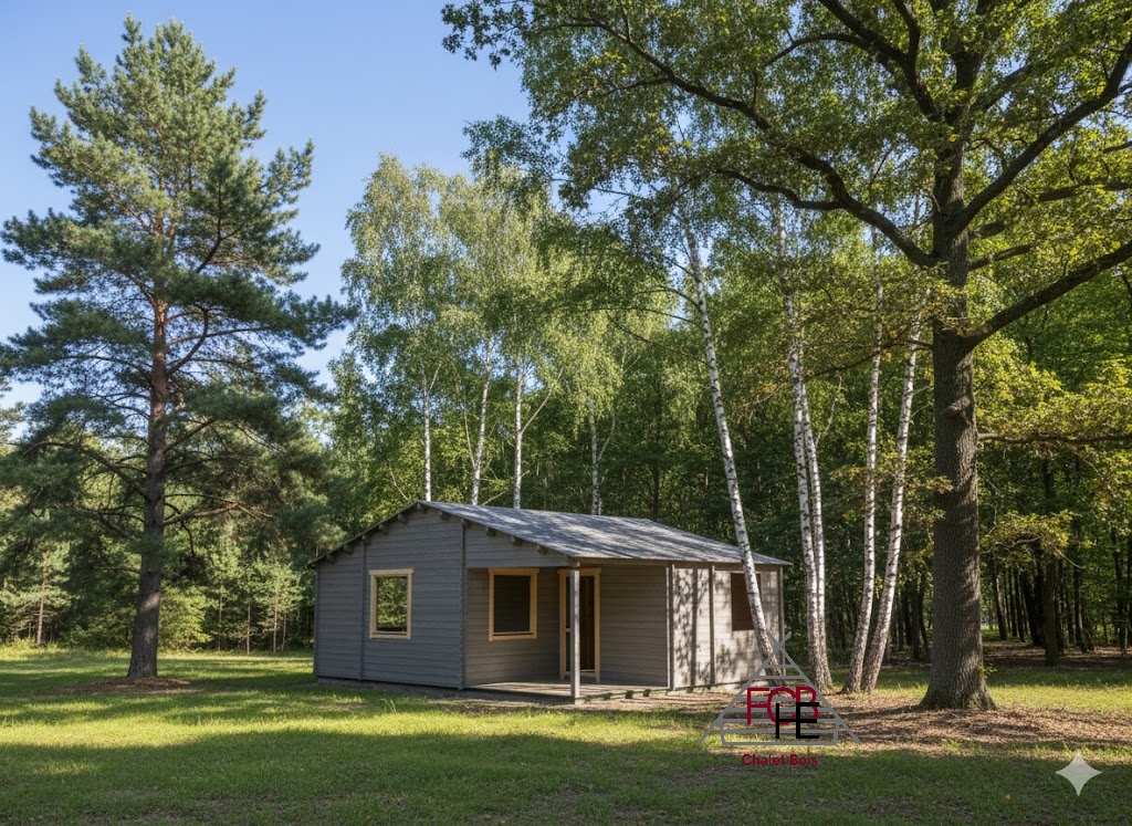 Chalet N°090126 – 61m²avec la terrasse – Réalisé pour un projet de gîte (44mm) 🏡