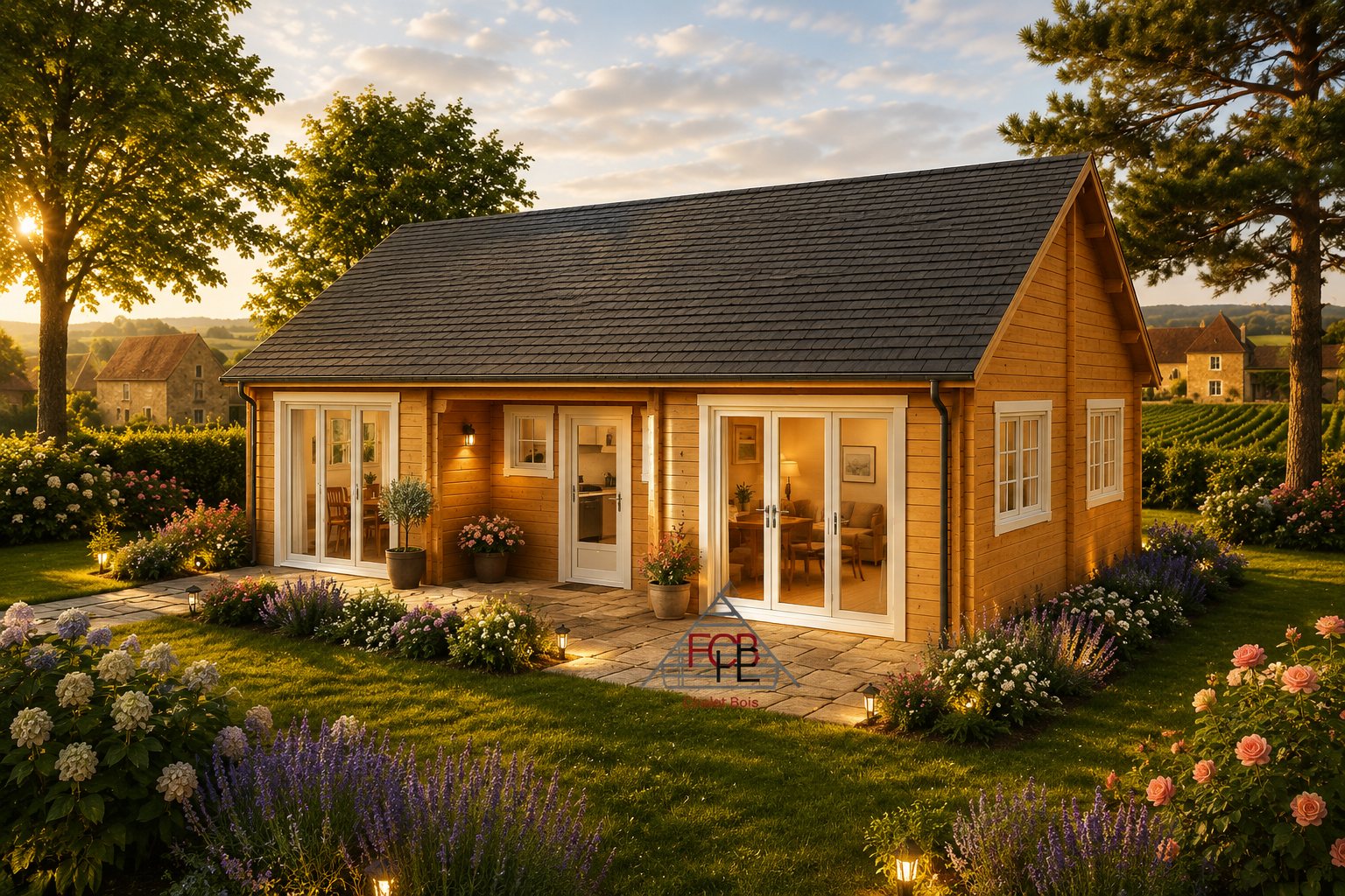 🏡 Chalet N°050124 – En 44/100/44 / 65 m² – 2 chambres