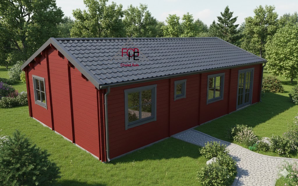 🏡 Chalet N°151223 – 92 m² avec isolation complète murs, toit et plancher en 44/100/44