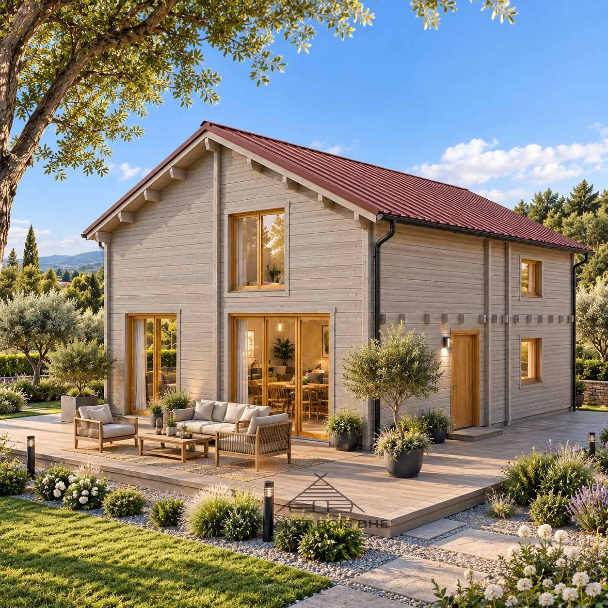 Chalet N°020425 -En 44+100+44 de 75m² au sol / Surface habitable : 106m² / 3 chambres