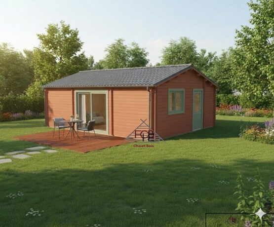 Chalet N°110424  en 44+100+44 de 69m² au sol / Surface habitable : 61.5m² / 2 chambres / Modifiable selon les critères