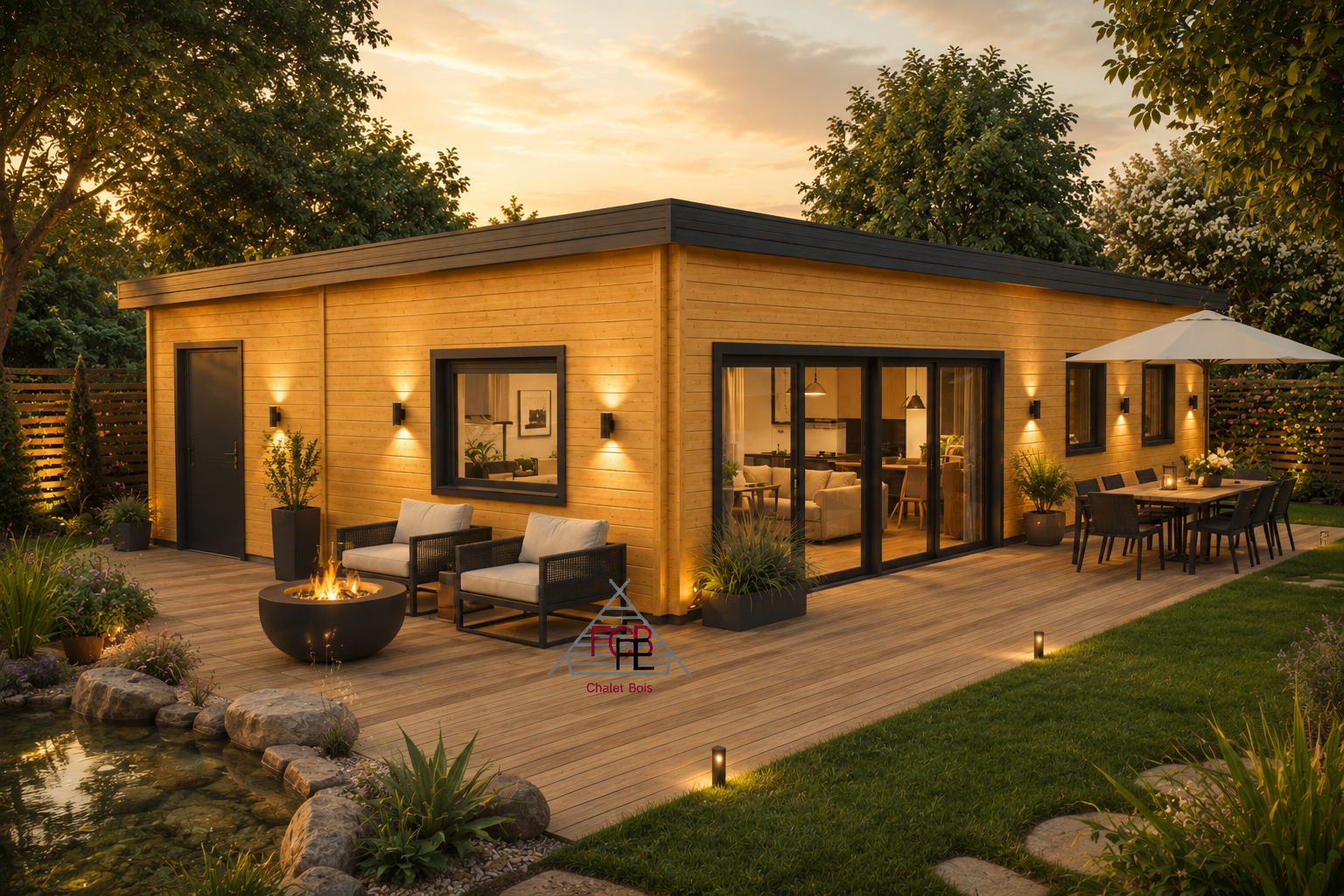Chalet N°301124  en 44+100+44 de 103m² / Surface habitable : 90m² / 3 chambres / Modifiable selon les critères