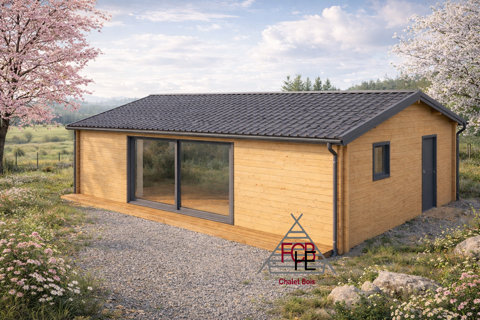 Chalet N°110424  en 44+100+44 de 69m² / Surface habitable : 61.5m² / 2 chambres