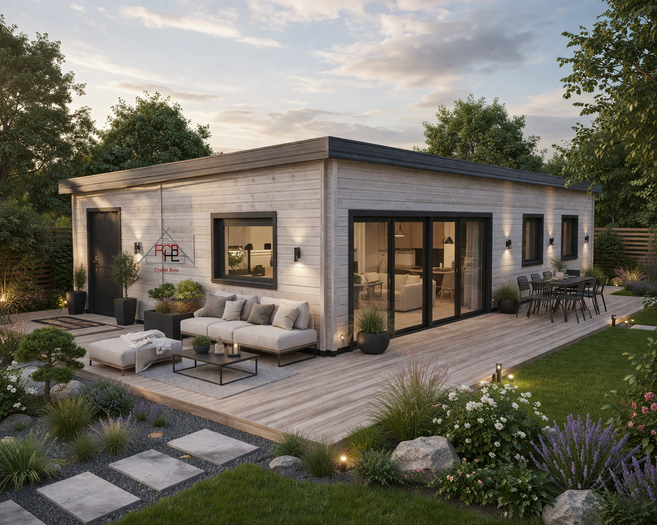 Chalet N°251124  en 44+100+44 de 103m² / Surface habitable : 90m² / 3 chambres / Modifiable selon les critères