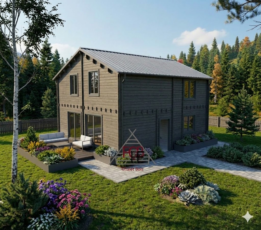 Chalet N°020425 -En 44+100+44 de 75m² au sol / Surface habitable : 106m² / 3 chambres