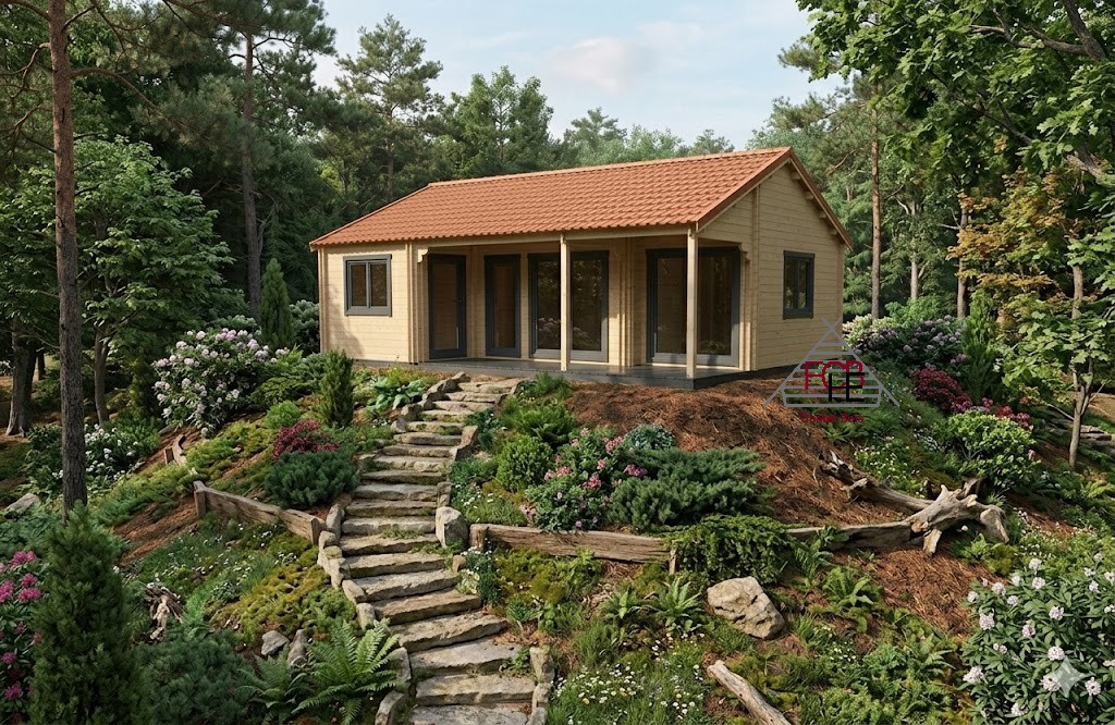 Chalet N°210922  en 44+100+44 de 75m² / Surface habitable : 52m² / 1 chambre / Modifiable selon les critères