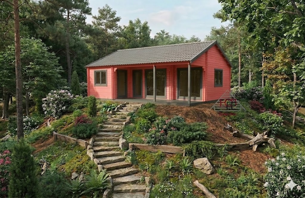 Chalet N°210922  en 44+100+44 de 75m² / Surface habitable : 52m² / 1 chambre / Modifiable selon les critères