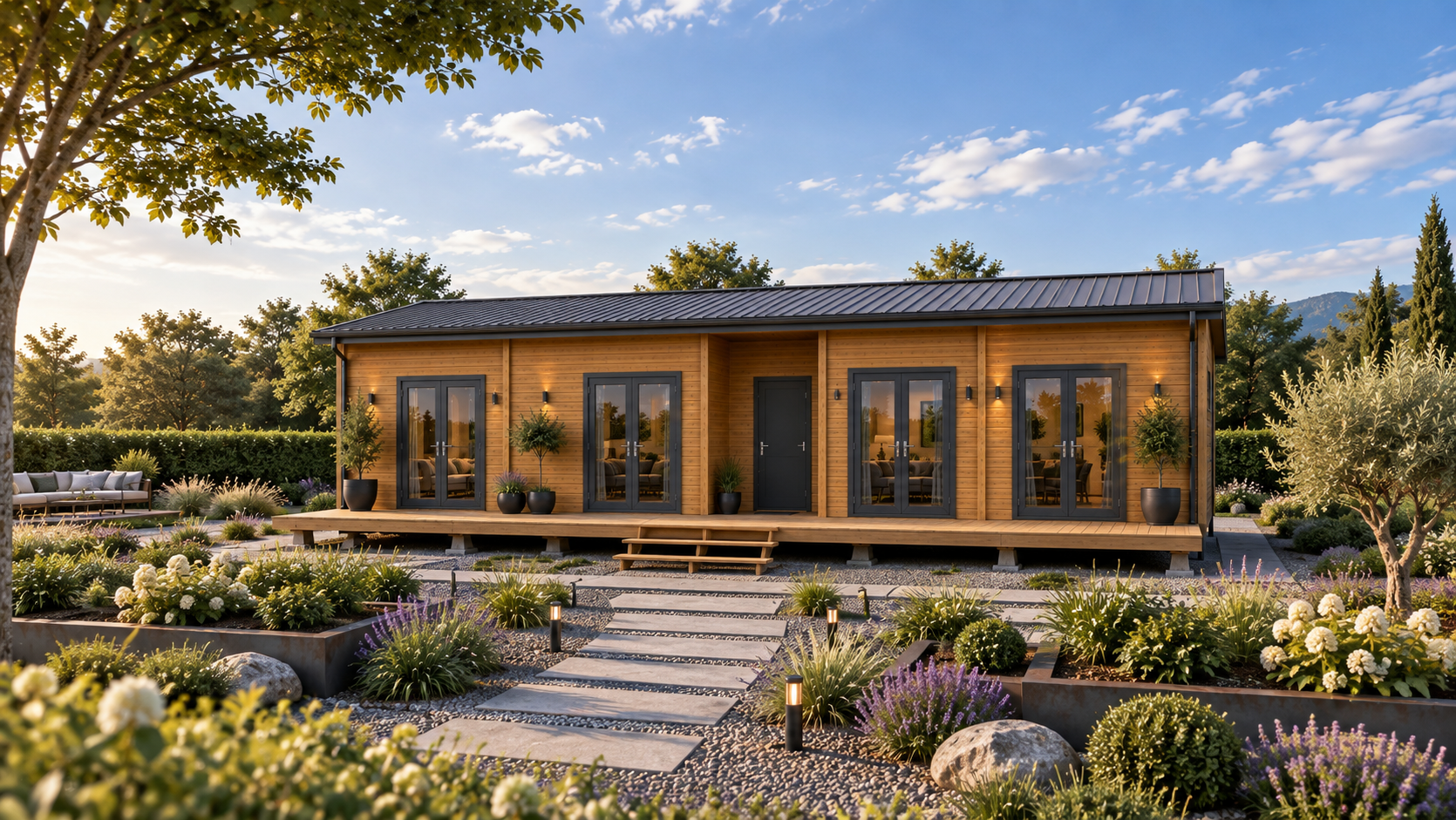 Chalet N°250326-Madriers de 44/100/44-125 m² habitables -5 chambres