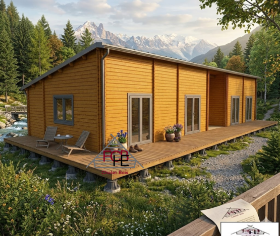 Chalet N°250326-Madriers de 44/100/44-125 m² habitables -4 chambres