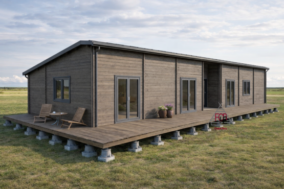 Chalet N°250326-Madriers de 44/100/44-125 m² habitables -5 chambres