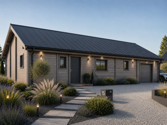 Chalet N°160426   – 127 m² avec le garage de 30 m²/85.5 m² habitable – 2 chambres / En 44/150/44 🏡