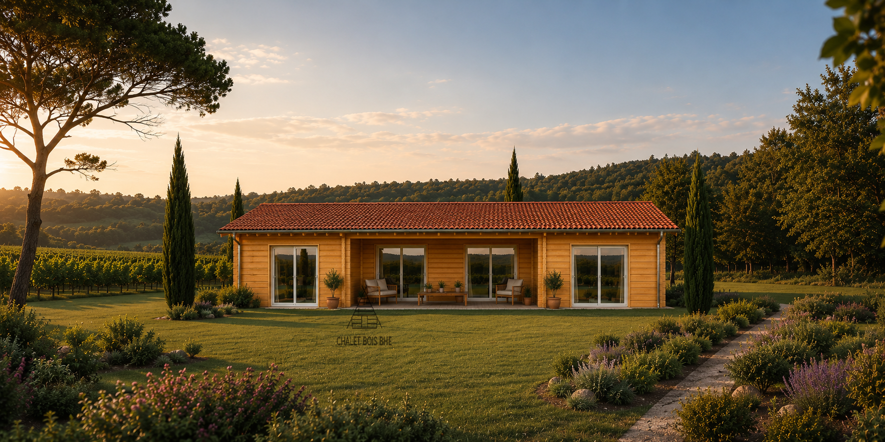 Chalet N°260226  – De 185m² / Habitable : 139.5 m² / 4 chambres + 1 bureau  / En 44/150/44 🏡