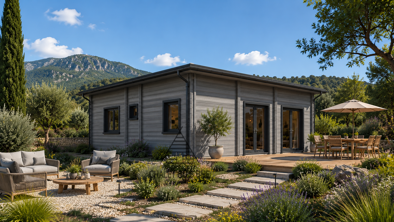 Chalet N°070526 – Chalet 2 chambres de 73m² en double madrier 44+100+44 mm