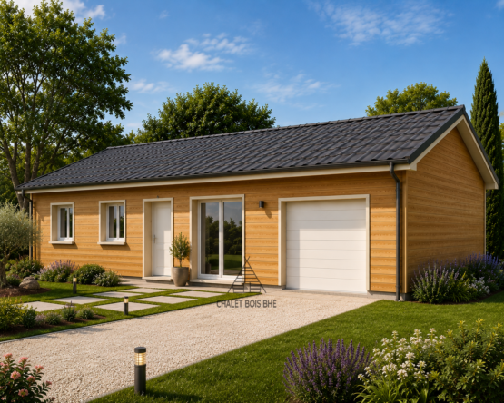 Chalet N°020626  – De 109m² avec garage / Habitable : 77 m² / 3 chambres / En 44/100/44 🏡