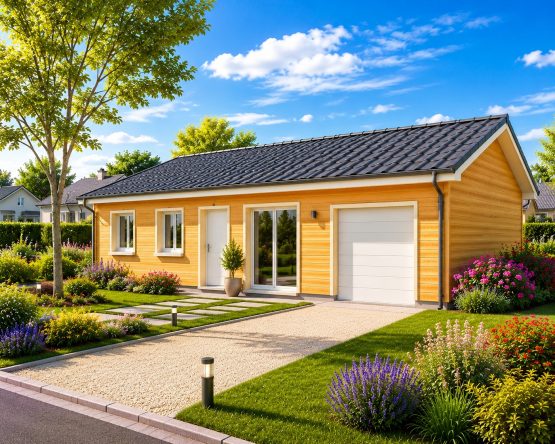 Chalet N°020626  – De 109m² avec garage / Habitable : 77 m² / 3 chambres / En 44/100/44 🏡